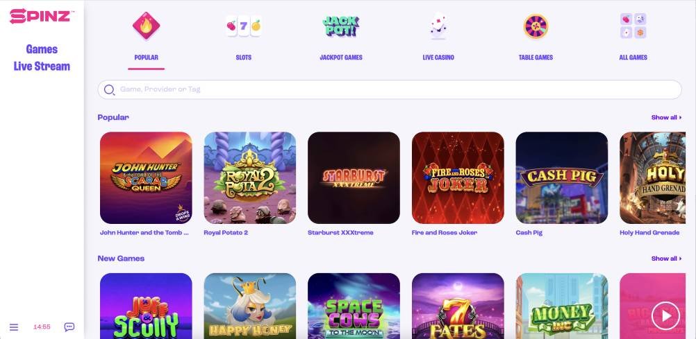 Spinz Casino Ontario