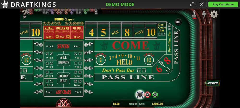DraftKings Craps