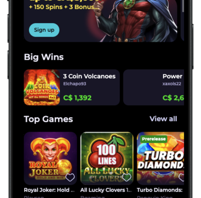 Highflybet Casino Top Games Screenshot