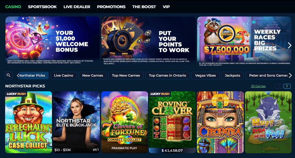 NorthStar Bets Casino games list