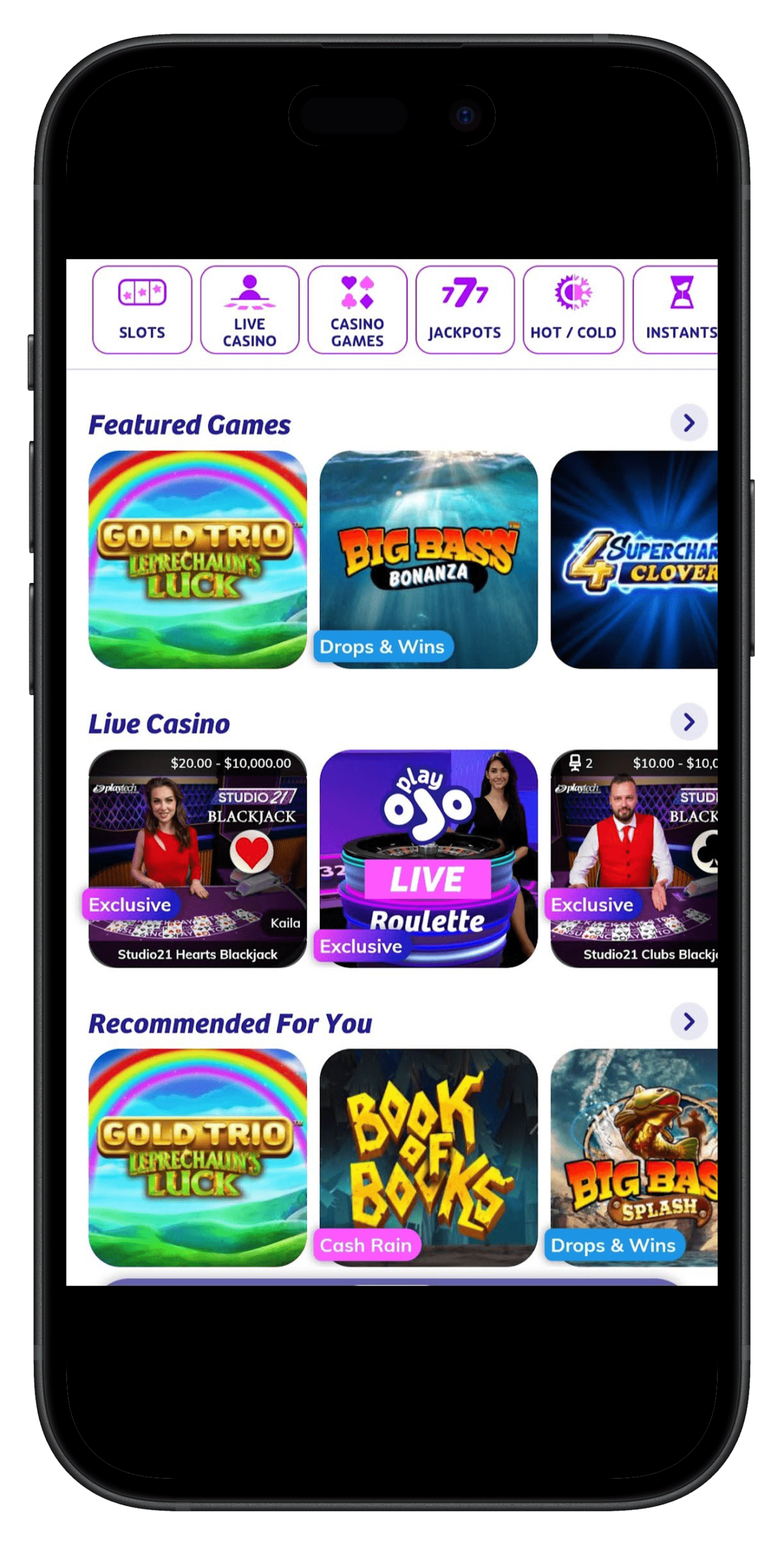 PlayOJO Online Casino App