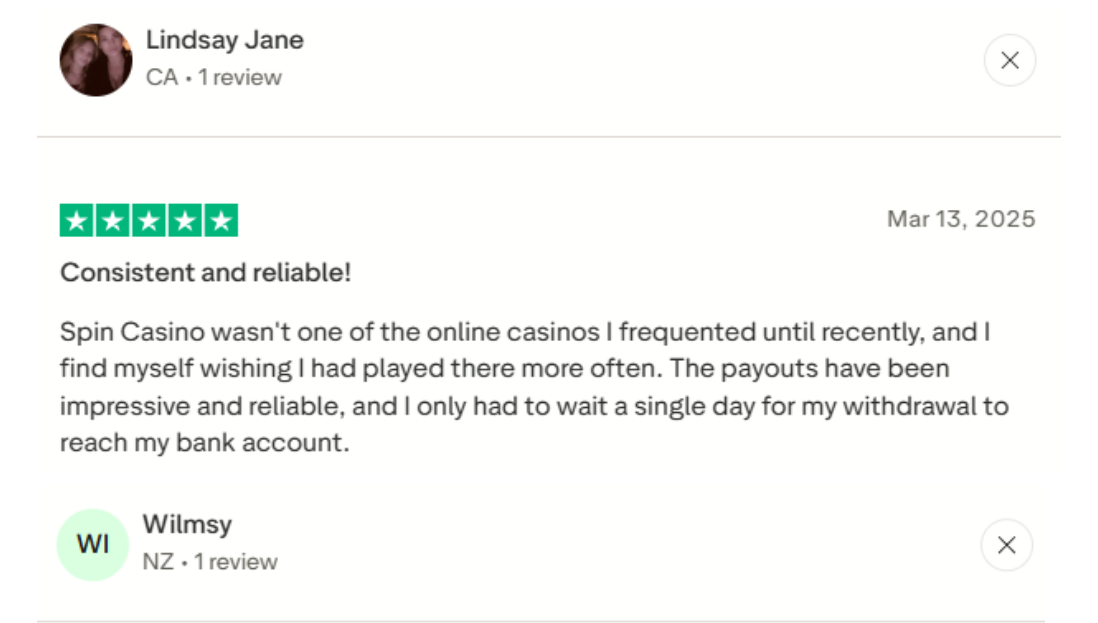Spin Casino Rating 2