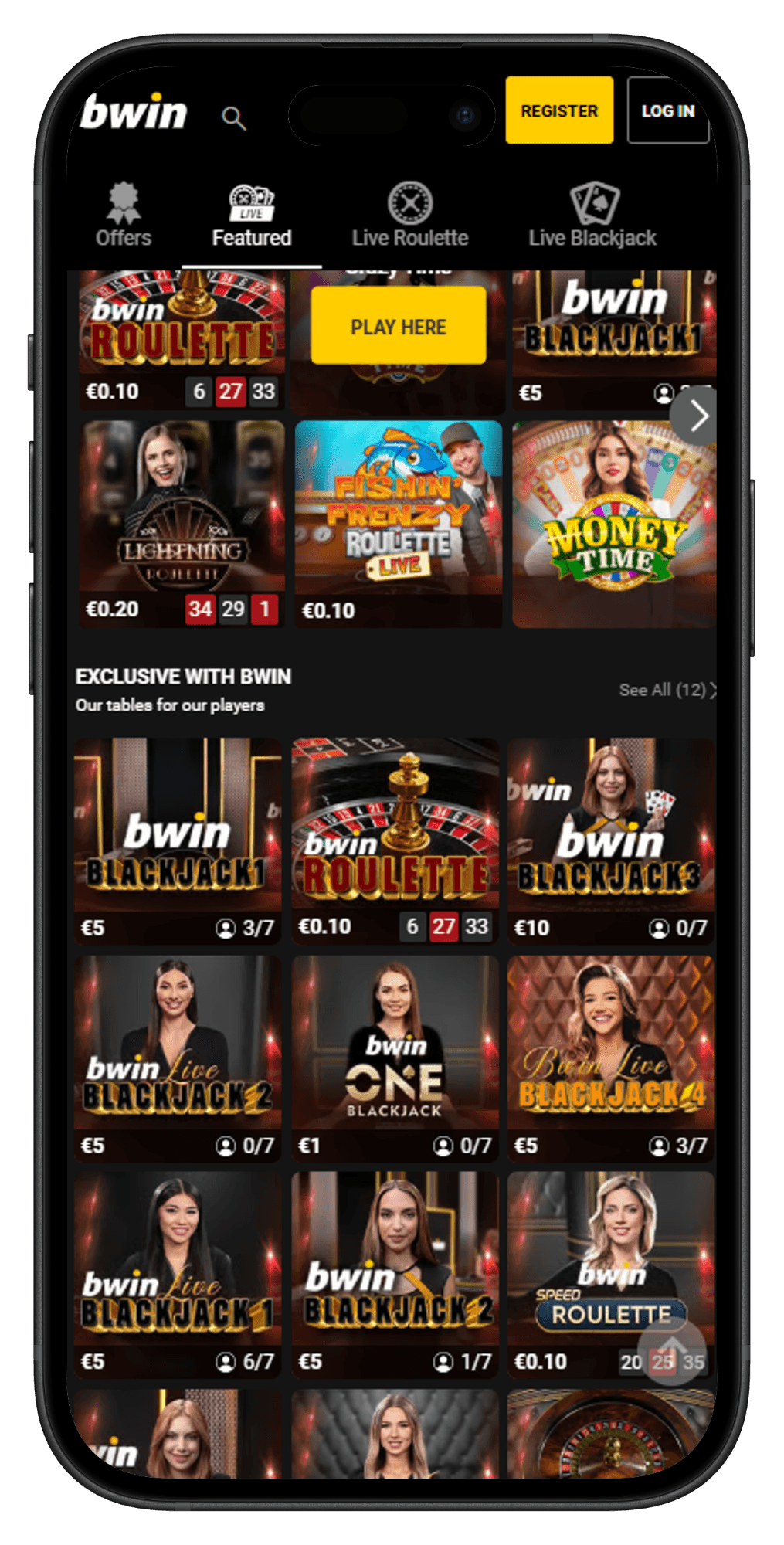 bwin casino exclusive live casino