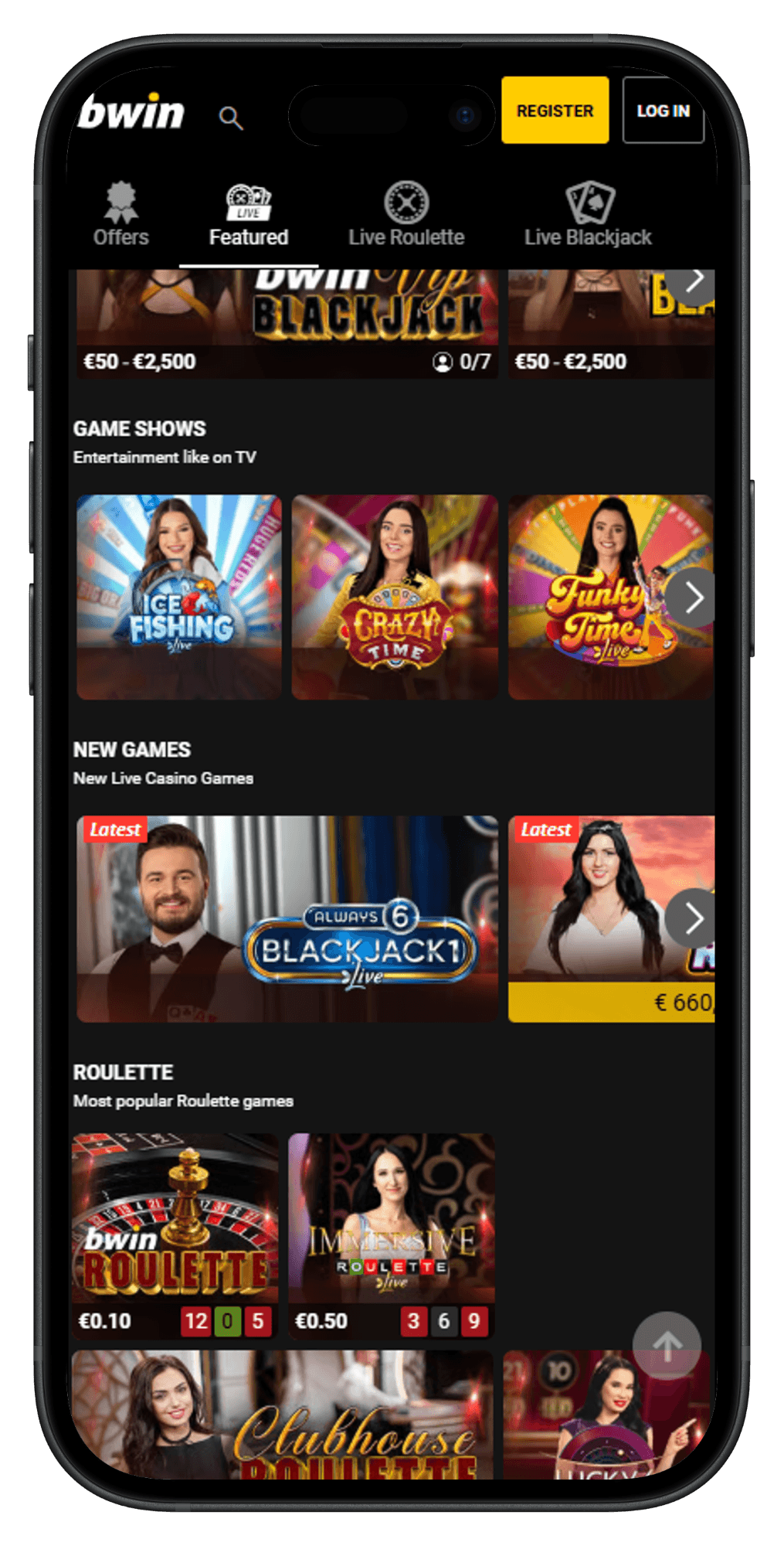 bwin casino game shows