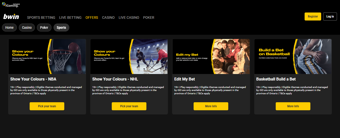 Bwin Ontario Promotions