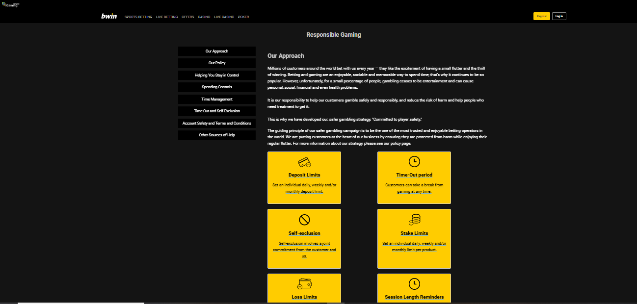 Bwin Sportsbook Canada Responsible Gaming