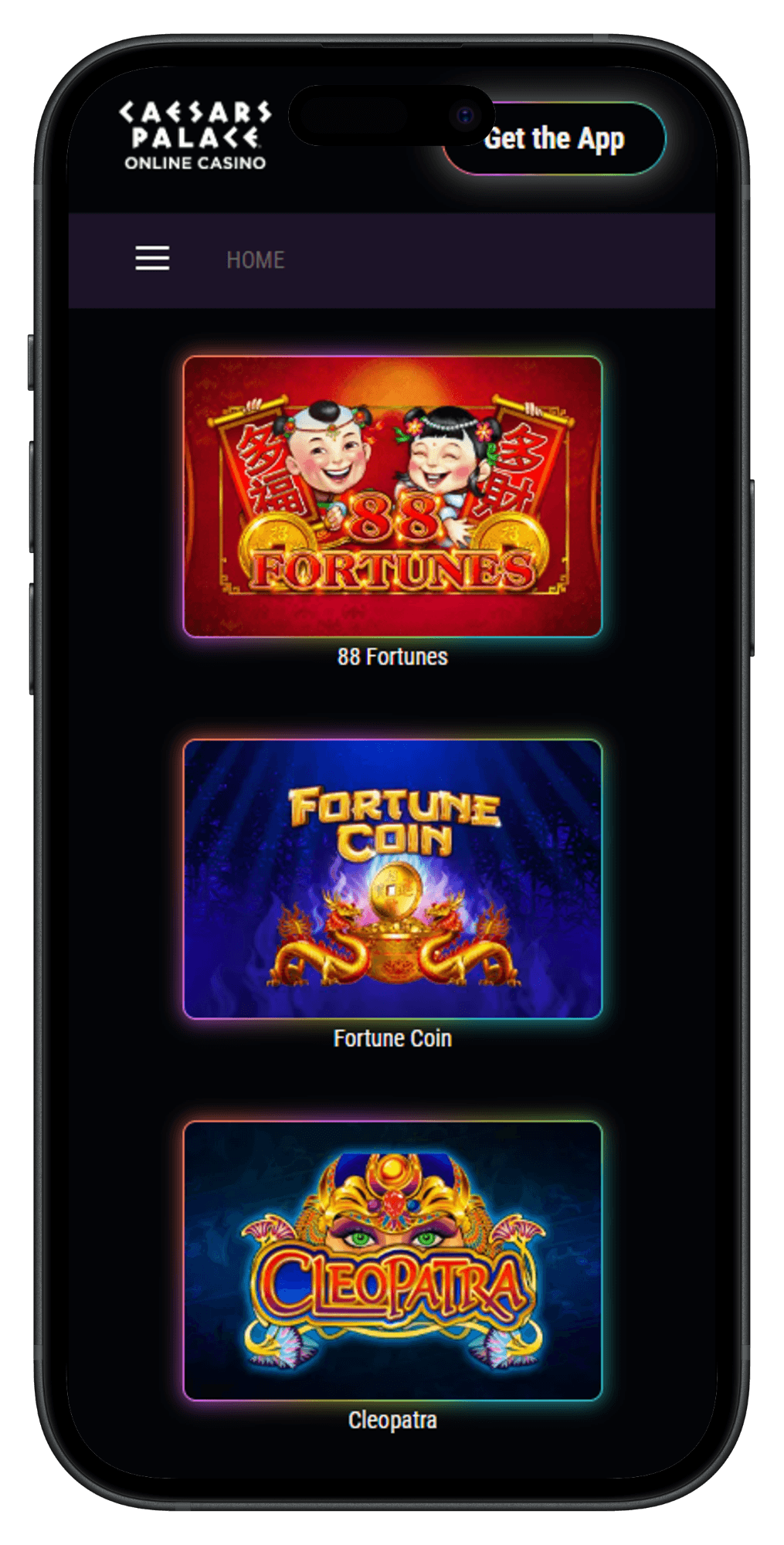 Caesars Palace Online Casino Games List
