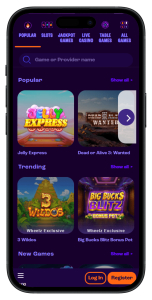 Wheelz Casino popular games portrait
