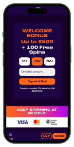 Wheelz Casino welcome bonus portrait