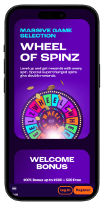 Wheelz Casino wheel of spin portrait