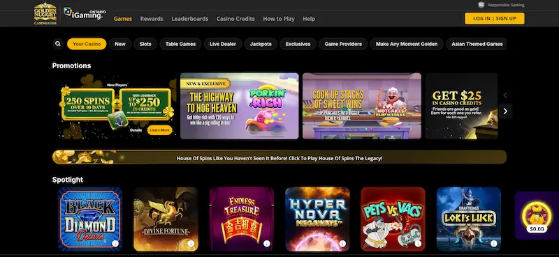 Golden Nugget Casino website